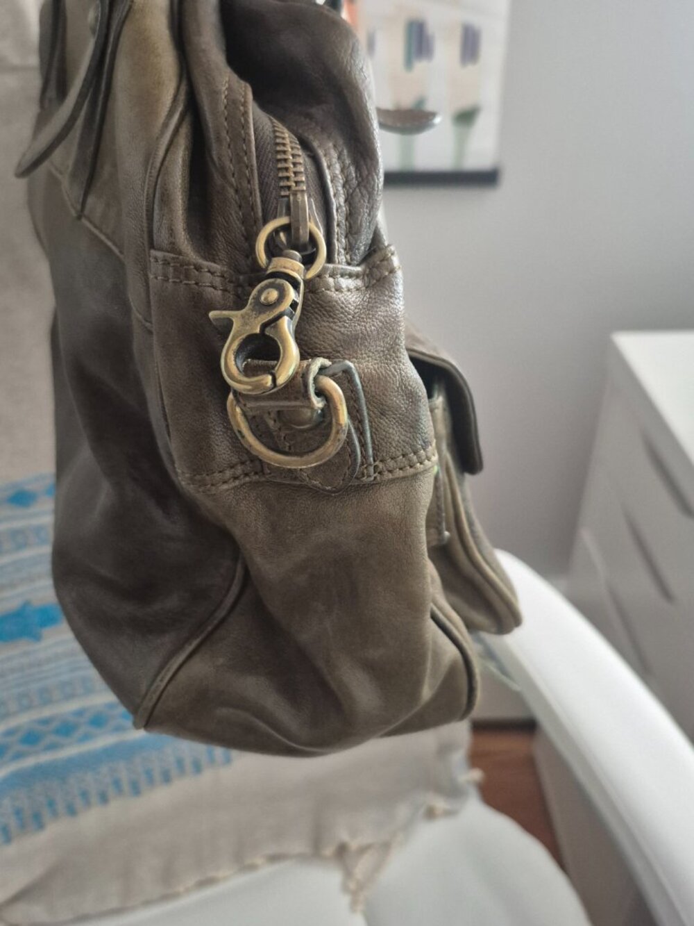 Timberland army green purse real leather - Picture 3 of 5